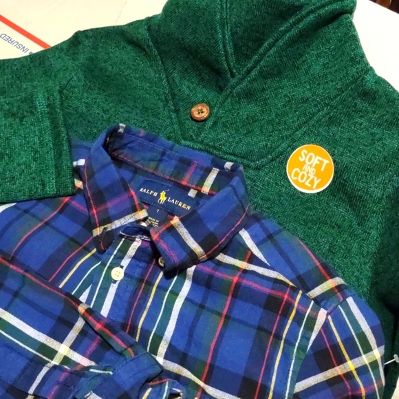 Ralph Lauren Other - Ralph Lauren polo long sleeve‎ button up shirt boys size 7 blue red coat